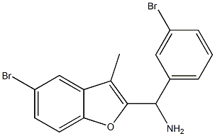 (5-bromo-3-methyl-1-benzofuran-2-yl)(3-bromophenyl)methanamine Struktur