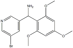 (5-bromopyridin-3-yl)(2,4,6-trimethoxyphenyl)methanamine Struktur