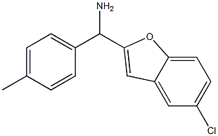 (5-chloro-1-benzofuran-2-yl)(4-methylphenyl)methanamine Struktur