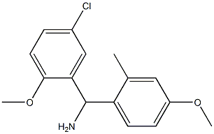 (5-chloro-2-methoxyphenyl)(4-methoxy-2-methylphenyl)methanamine Struktur