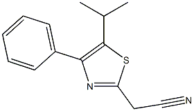 (5-isopropyl-4-phenyl-1,3-thiazol-2-yl)acetonitrile Struktur