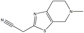 (5-methyl-4,5,6,7-tetrahydro[1,3]thiazolo[5,4-c]pyridin-2-yl)acetonitrile Struktur