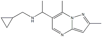 (cyclopropylmethyl)(1-{2,7-dimethylpyrazolo[1,5-a]pyrimidin-6-yl}ethyl)amine Struktur