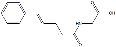 [({[(2E)-3-phenylprop-2-enyl]amino}carbonyl)amino]acetic acid Struktur