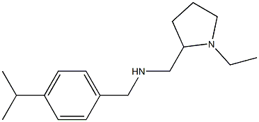 [(1-ethylpyrrolidin-2-yl)methyl]({[4-(propan-2-yl)phenyl]methyl})amine Struktur