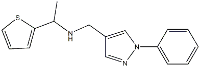 [(1-phenyl-1H-pyrazol-4-yl)methyl][1-(thiophen-2-yl)ethyl]amine Struktur