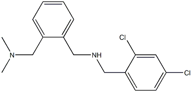 [(2,4-dichlorophenyl)methyl]({2-[(dimethylamino)methyl]phenyl}methyl)amine Struktur