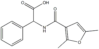 [(2,5-dimethyl-3-furoyl)amino](phenyl)acetic acid Struktur