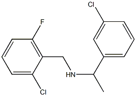 [(2-chloro-6-fluorophenyl)methyl][1-(3-chlorophenyl)ethyl]amine Struktur