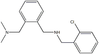 [(2-chlorophenyl)methyl]({2-[(dimethylamino)methyl]phenyl}methyl)amine Struktur