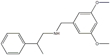 [(3,5-dimethoxyphenyl)methyl](2-phenylpropyl)amine Struktur