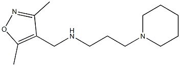 [(3,5-dimethyl-1,2-oxazol-4-yl)methyl][3-(piperidin-1-yl)propyl]amine Struktur