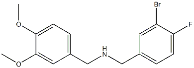 [(3-bromo-4-fluorophenyl)methyl][(3,4-dimethoxyphenyl)methyl]amine Struktur