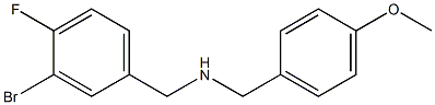 [(3-bromo-4-fluorophenyl)methyl][(4-methoxyphenyl)methyl]amine Struktur