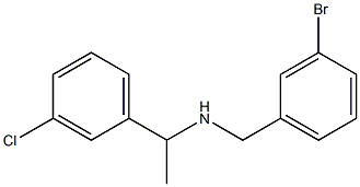 [(3-bromophenyl)methyl][1-(3-chlorophenyl)ethyl]amine Struktur