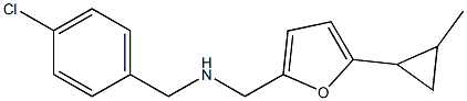 [(4-chlorophenyl)methyl]({[5-(2-methylcyclopropyl)furan-2-yl]methyl})amine Struktur