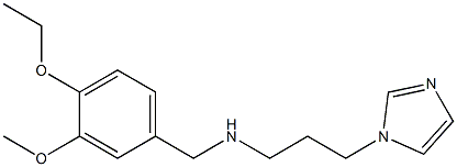 [(4-ethoxy-3-methoxyphenyl)methyl][3-(1H-imidazol-1-yl)propyl]amine Struktur