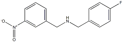 [(4-fluorophenyl)methyl][(3-nitrophenyl)methyl]amine Struktur