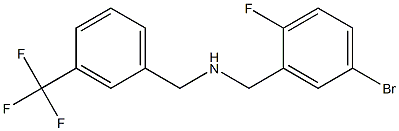 [(5-bromo-2-fluorophenyl)methyl]({[3-(trifluoromethyl)phenyl]methyl})amine Struktur