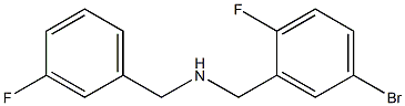 [(5-bromo-2-fluorophenyl)methyl][(3-fluorophenyl)methyl]amine Struktur