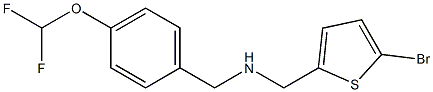 [(5-bromothiophen-2-yl)methyl]({[4-(difluoromethoxy)phenyl]methyl})amine Struktur