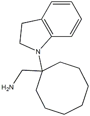 [1-(2,3-dihydro-1H-indol-1-yl)cyclooctyl]methanamine Struktur