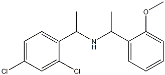 [1-(2,4-dichlorophenyl)ethyl][1-(2-methoxyphenyl)ethyl]amine Struktur