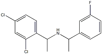 [1-(2,4-dichlorophenyl)ethyl][1-(3-fluorophenyl)ethyl]amine Struktur