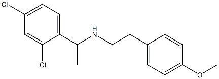 [1-(2,4-dichlorophenyl)ethyl][2-(4-methoxyphenyl)ethyl]amine Struktur