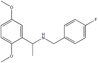 [1-(2,5-dimethoxyphenyl)ethyl][(4-fluorophenyl)methyl]amine Struktur