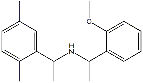 [1-(2,5-dimethylphenyl)ethyl][1-(2-methoxyphenyl)ethyl]amine Struktur