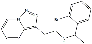 [1-(2-bromophenyl)ethyl](2-{[1,2,4]triazolo[3,4-a]pyridin-3-yl}ethyl)amine Struktur