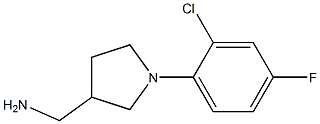 [1-(2-chloro-4-fluorophenyl)pyrrolidin-3-yl]methanamine Struktur