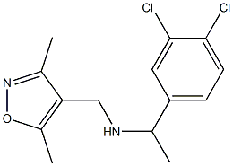 [1-(3,4-dichlorophenyl)ethyl][(3,5-dimethyl-1,2-oxazol-4-yl)methyl]amine Struktur