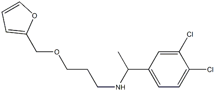 [1-(3,4-dichlorophenyl)ethyl][3-(furan-2-ylmethoxy)propyl]amine Struktur