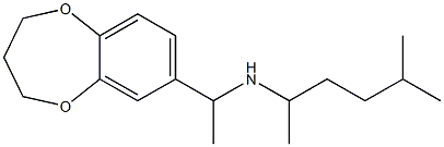 [1-(3,4-dihydro-2H-1,5-benzodioxepin-7-yl)ethyl](5-methylhexan-2-yl)amine Struktur