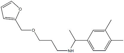 [1-(3,4-dimethylphenyl)ethyl][3-(furan-2-ylmethoxy)propyl]amine Struktur