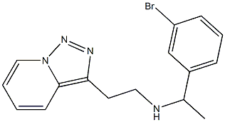 [1-(3-bromophenyl)ethyl](2-{[1,2,4]triazolo[3,4-a]pyridin-3-yl}ethyl)amine Struktur