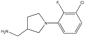 [1-(3-chloro-2-fluorophenyl)pyrrolidin-3-yl]methanamine Struktur