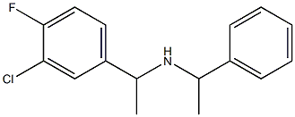 [1-(3-chloro-4-fluorophenyl)ethyl](1-phenylethyl)amine Struktur