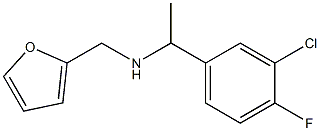 [1-(3-chloro-4-fluorophenyl)ethyl](furan-2-ylmethyl)amine Struktur