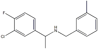 [1-(3-chloro-4-fluorophenyl)ethyl][(3-methylphenyl)methyl]amine Struktur