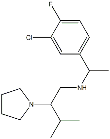 [1-(3-chloro-4-fluorophenyl)ethyl][3-methyl-2-(pyrrolidin-1-yl)butyl]amine Struktur