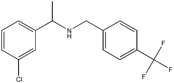 [1-(3-chlorophenyl)ethyl]({[4-(trifluoromethyl)phenyl]methyl})amine Struktur