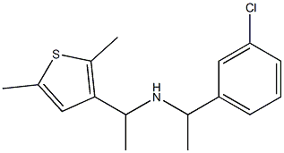 [1-(3-chlorophenyl)ethyl][1-(2,5-dimethylthiophen-3-yl)ethyl]amine Struktur