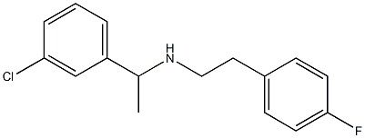 [1-(3-chlorophenyl)ethyl][2-(4-fluorophenyl)ethyl]amine Struktur