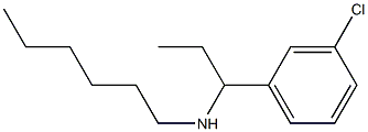 [1-(3-chlorophenyl)propyl](hexyl)amine Struktur