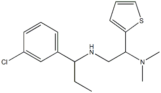 [1-(3-chlorophenyl)propyl][2-(dimethylamino)-2-(thiophen-2-yl)ethyl]amine Struktur