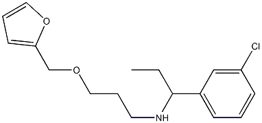 [1-(3-chlorophenyl)propyl][3-(furan-2-ylmethoxy)propyl]amine Struktur