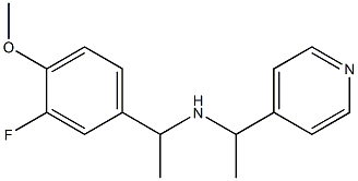 [1-(3-fluoro-4-methoxyphenyl)ethyl][1-(pyridin-4-yl)ethyl]amine Struktur